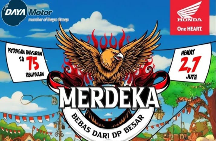 Honda hadirkan promo spesial hari kemerdekaan Indonesia HUT ke 80 RI (instagram @dayamotorkandangan)