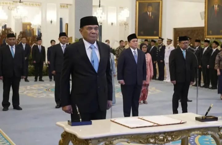 Djamari Chaniag resmi dilantik jadi Menko Polkam oleh Presiden RI Prabowo Subianto, Rabu 17 September 2025 (instagram @pelabuhabcitycom)