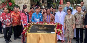 Gubernur DKI Jakarta Pramono Anung meresmikan Taman Doa Kasih Mulia Sejati di Rawa Buaya, Cengkareng, Jakarta Barat (Dok: Mayzka)