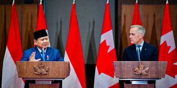 Presiden Republik Indonesia, Prabowo Subianto di Ottawa mendapatkan sambutan hangat dari Perdana Menteri (PM) Kanada, Mark Carney, di West Block Read more: https://setkab.go.id/kunjungan-resmi-presiden-prabowo-disambut-pm-carney-dengan-pujian-dan-komitmen-kemitraan/