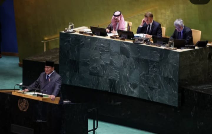 Presiden RI Prabowo Subianto pidato di KTT PBB, Senin 22 September 2025 (instagram @prabowo)