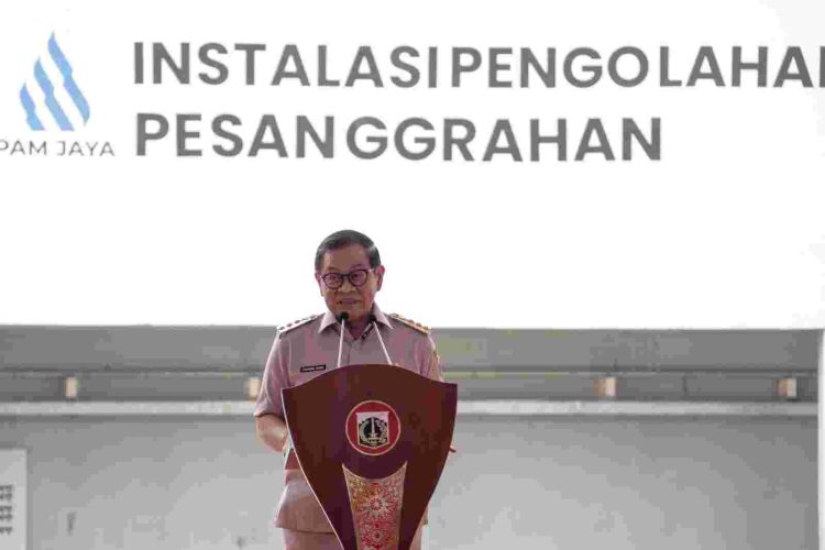 Gubernur DKI Jakarta, Pramono Anung, saat memberikan sambutan di acara peresmian IPA Pesanggrahan (Dok: Humas Diskominfotik)