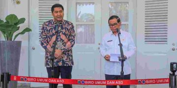 Gubernur DKI Jakarta Pramono Anung bersama Menteri PKP Maruarar Sirait menghadiri sosialisasi kredit perumahan (Dok: Diskominfotik)