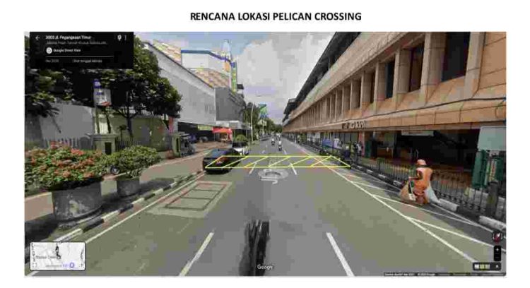 Rencana Pelican Crossing di Stasiun Cikini (Dok: Biro Humas Diskominfotik)