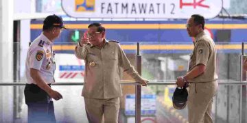 Gubernur DKI Jakarta, Pramono Anung, meninjau uji coba jalur gratis Tol Fatmawati 2 (Dok: Diskominfotik)