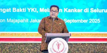 Wakil Gubernur DKI Jakarta, Rano Karno, dalam membuka Rapat Koordinasi Nasional Yayasan Kanker Indonesia (YKI) di Keraton Majapahit, Jakarta Timur (Dok: Diskominfotik)