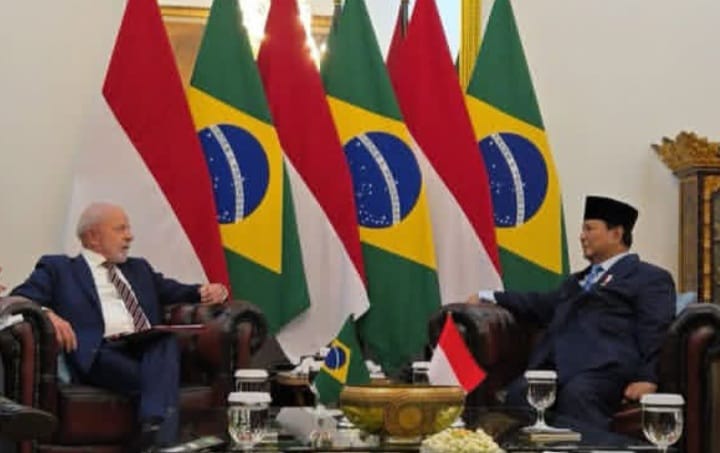 Momen pertemuan antara Presiden RI Prabowo Subianto dan Presiden Brasil Lula da Silva (dok istimewa)