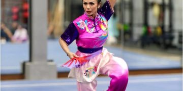 Kris Dayanti saat berlatih wushu guna mengikuti kejuaraan di China (instagram @krisdayantilemos)