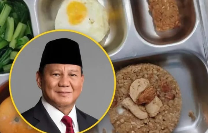 Menu MBG spesial di HUT Presiden RI Prabowo Subianto, nasi goreng dan telor ceplok (instagram @sospol.indonesia)