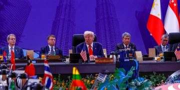 Presiden AS Donald Trump saat pidato di KTT ke 47 ASEAN, beri pujian kepada Presiden RI Prabowo Subianto, Minggu 26 Oktober 2025 (instagram @sekretariat.kabinet)