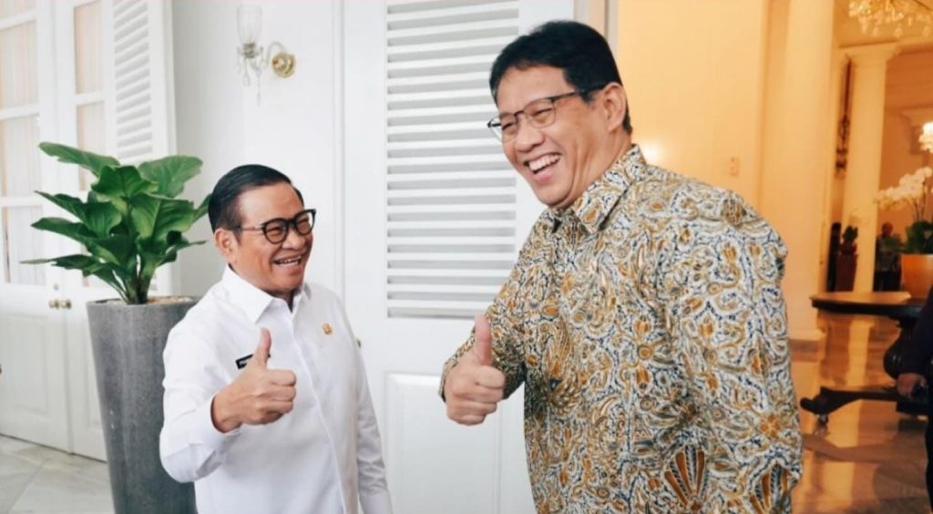 Pramono Anung dan Purbaya di Balai Kota