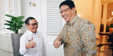 Pramono Anung dan Purbaya di Balai Kota