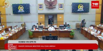 Komisi VIII DPR RI bersama Kementrian Haji dan Umrah rapat bahas biaya haji 2026 (Dok YouTube DPR RI)