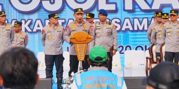 Kapolri Jenderal Listyo Sigit Prabowo menghadiri Apel Ojol Kamtibmas di kawasan Monas, Jakarta Pusat (Dok: Humas Polres Metro Jakarta Pusat)
