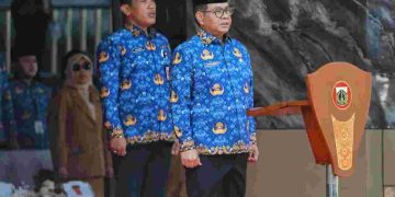 Gubernur DKI Jakarta, Pramono Anung, bertindak sebagai Inspektur Upacara Hari Kesaktian Pancasila (Dok: Diskominfotik)