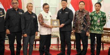 Gubernur DKI Jakarta, Pramono Anung, dalam konferensi pers Olympic Day 2025 bersama Ketua Umum Komite Olimpiade Indonesia, Raja Sapta Oktohari, di Balai Kota Jakarta (Dok: Diskominfotik)