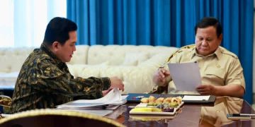 Menpora Erick Thohir saat menemui Presiden RI Prabowo Subianto (instagram @erickthohir)