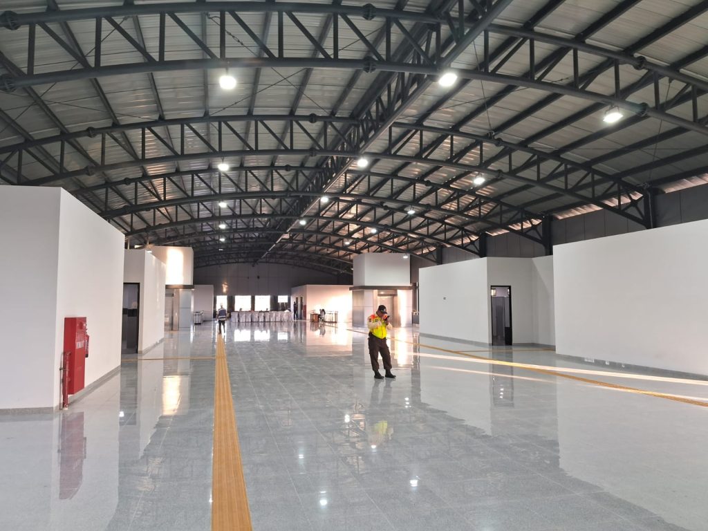Gedung baru Stasiun Rangkasbitung diuji coba.(Def/SuaraNusantara)