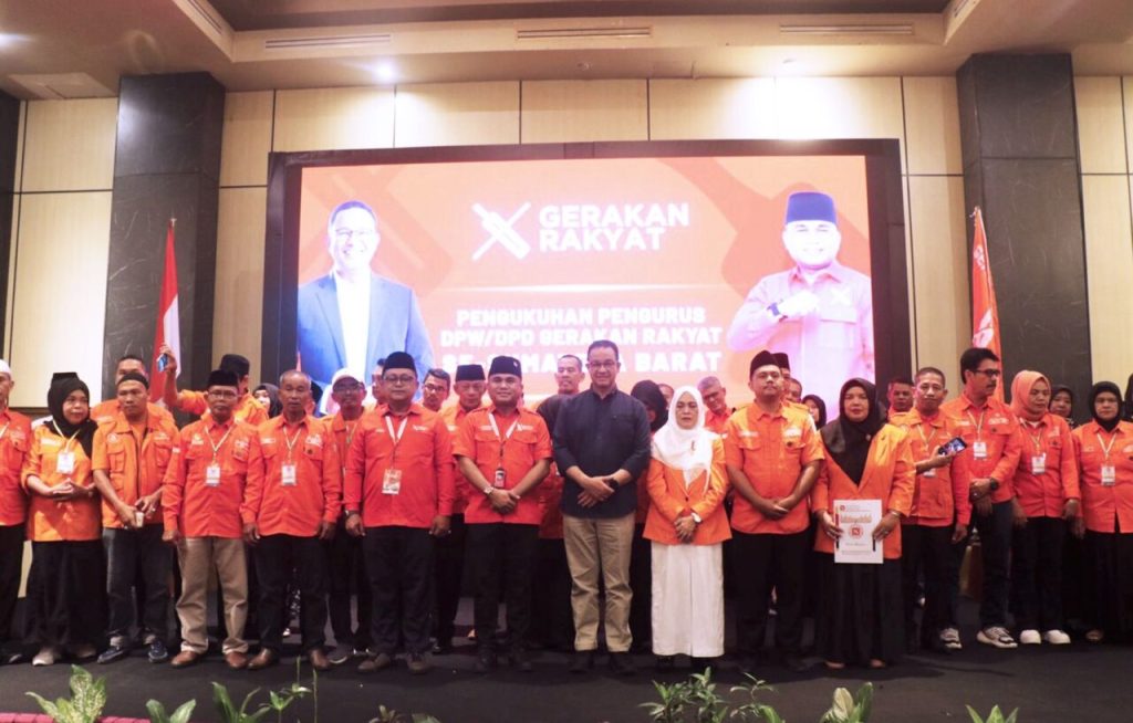 Anies Baswedan menghadiri acara Pelantikan DPW Gerakan Rakyat Sumatera Barat (Sumbar) (Dok Gerakan Rakyat)