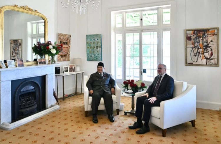 Presiden Prabowo Subianto dan PM) Australia Anthony Albanese bertemu di Kirribilli House, Sydney (Dok Instagram Sekretariat Kabinet)