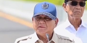 Presiden RI Prabowo Subianto saat pidato di acara peresmian Jembatan Kabanaran, Rabu 19 November 2025 (instagram @infosejogja)