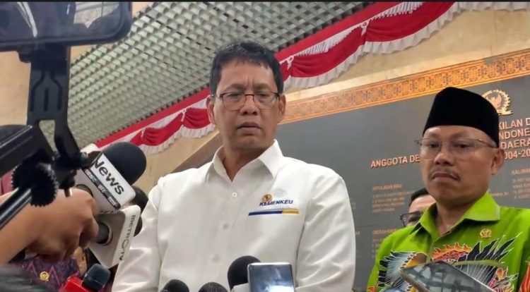 Purbaya saat raker dengan Komite IV DPD RI