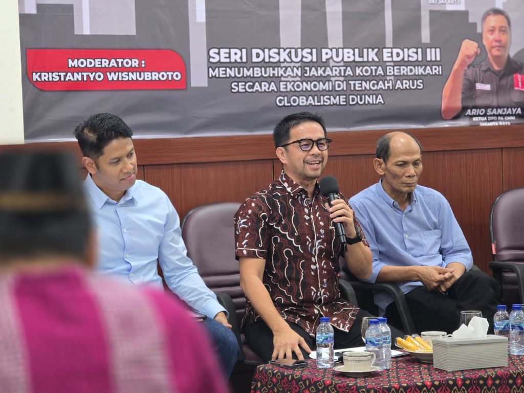 Marinus Gea saat hadiri Diskusi Publik pra-Konferda V DPD PA GMNI Jakarta Raya (Dok Suaranusantara)