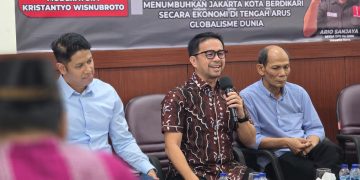 Marinus Gea saat hadiri Diskusi Publik pra-Konferda V DPD PA GMNI Jakarta Raya (Dok Suaranusantara)