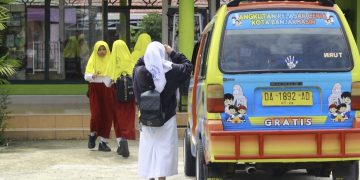 Angkutan Sekolah Gratis di Banjarmasin (Dok Istimewa)