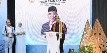 Ketua MPR RI Ahmad Muzani saat hadiri acara cinta Budaya Nusantara, Minggu malam 7 Desember 2025