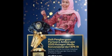 Pemerintah Provinsi Jawa Timur meraih penghargaan Pariwara Antikorupsi 2025 dari KPK (Dok Antara)