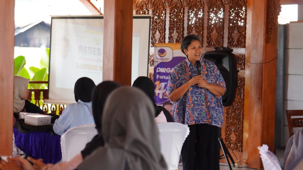 Lestari Moerdijat saat memberikan sosialisasi empat pilar kebangsaan