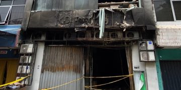 Gedung PT Terra Drone Indonesia yang mengalami kebakaran pada Selasa (9/12) (Dok Suaranusantara.com)