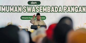Presiden RI Prabowo Subianto saat pidato berapi-api di panen raya Karawang soal mimpi besarnya (Instagram @prabowogibran2)