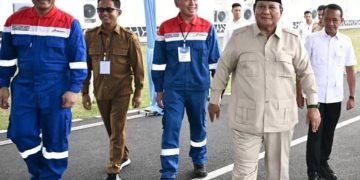 Presiden RI Prabowo Subianto saat meresmikan infrastruktur energi terintegrasi Pertamina RDMP di Balikpapan, Kalimantan Timur, Senin 12 Januari 2026 (Instagram @sekretariat.kabinet)