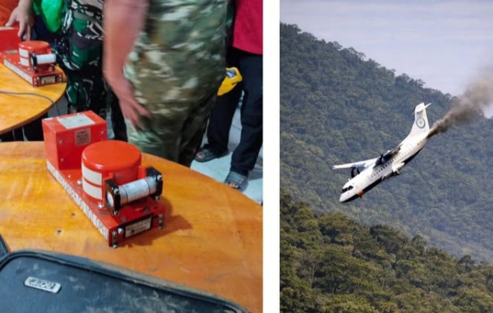 Black box pesawat ATR 42 500 ditemukan di kedalaman 131 meter dari puncak Gunung Bulusaraung (Instagram @makassar_info)