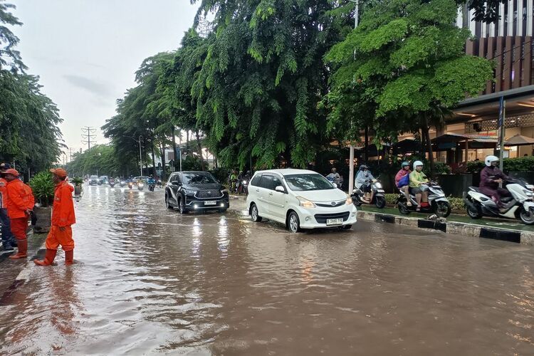 Salah satu tiitk lokasi banjir di Jakarta