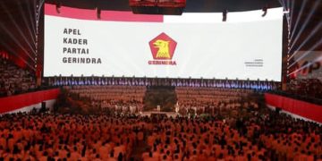 HUT ke 18 Partai Gerindra di Gedung Nusantara IV DPR(Instagram @melihatindonesia.id)