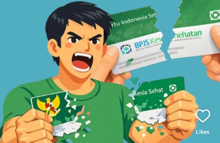 Ilustrasi kisruh penonaktifan PBI BPJS Kesehatan (Instagram @tugumalangid)
