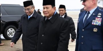 Presiden RI Prabowo Subianto tiba di AS, Selasa 17 Februari 2026 (Instagram @kemensetneg.ri)