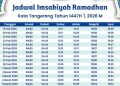 Jadwal Imsakiyah Ramadan 1447 H Kota Tangerang (Instagram @klinikutamamedika)