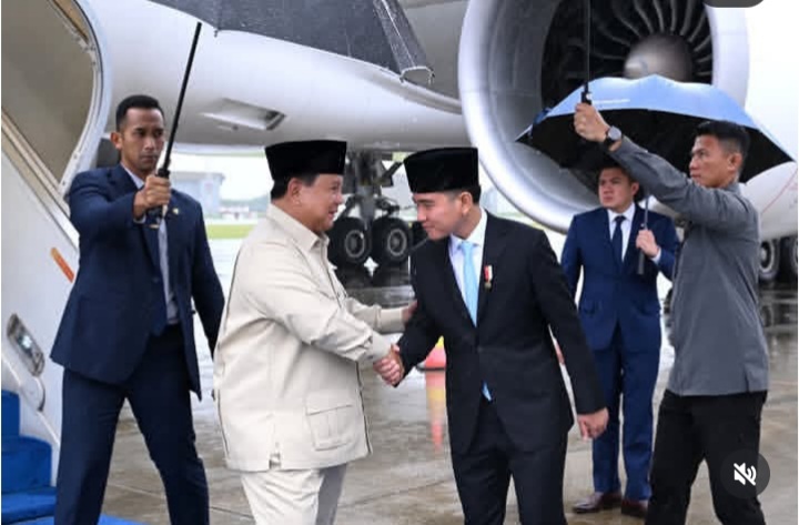Presiden RI Prabowo Subianto tiba di Tanah Air usai lawatan ke sejumlah negara (Instagram @setwapres.ri)