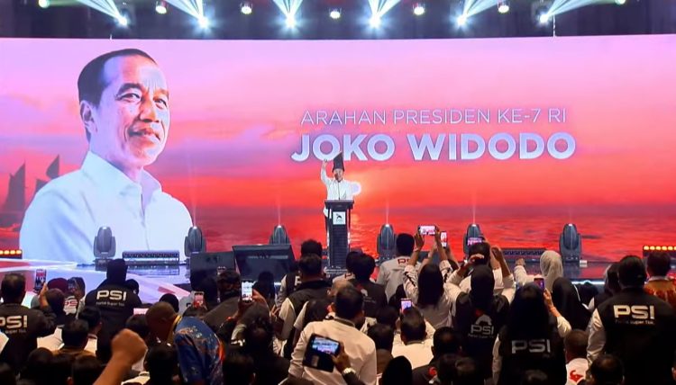 Presiden Joko Widodo (Jokowi) dalam Rakernas PSI (Dok YouTube PSI)