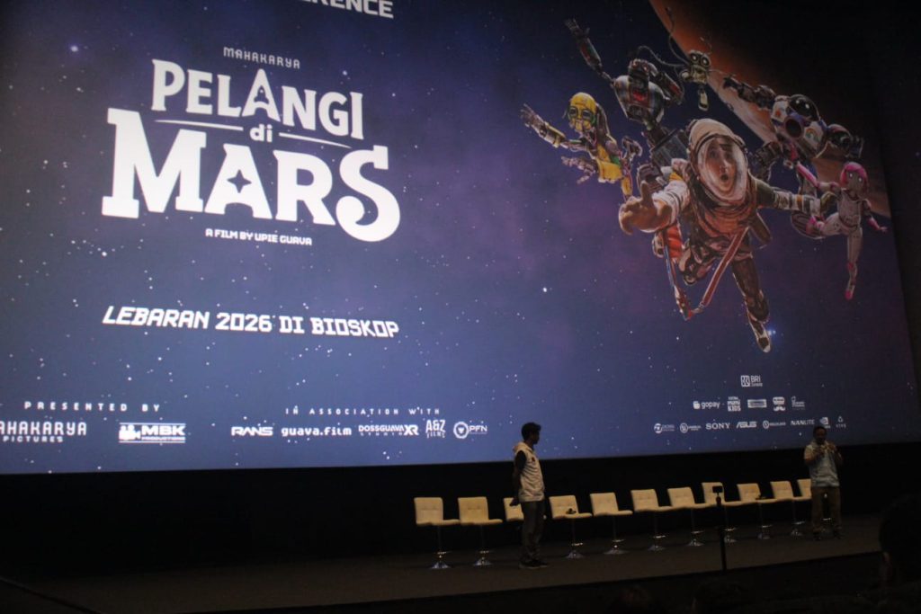 Mahakarya Pictures merilis trailer resmi film Pelangi di Mars, dalam konferensi pers di Jakarta (suaranusantara.com)