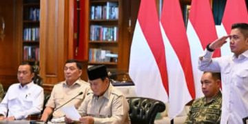 Presiden RI Prabowo Subianto saat meresmikan 218 jembatan secara virtual sebagaimana disiarkan di YouTube Sekretariat Presiden, Senin 9 Maret 2026 (Instagram @sekretariat.kabinet)