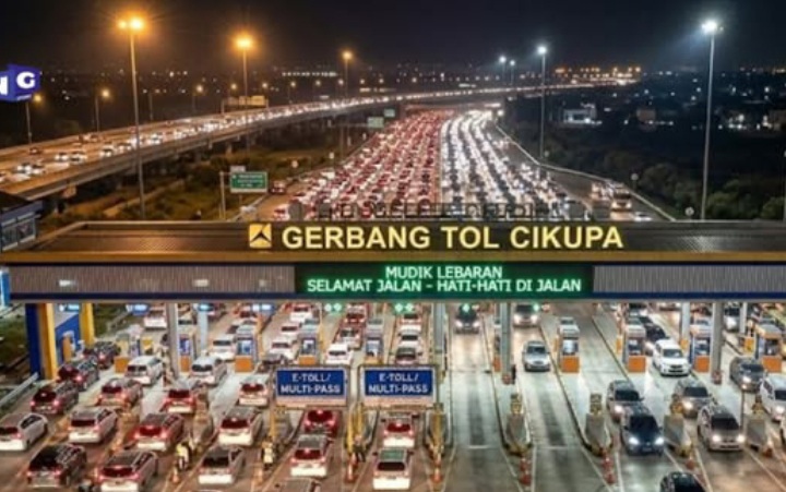 Ilustrasi puncak arus mudik Lebaran 2026 (Instagram @tangerangstoryy)