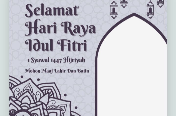 Salah satu twibbon Lebaran 2026 (twibbonize.com)