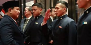 Taruna NDA sambut kedatangan Presiden RI Prabowo Subianto yang tiba di Jepang, Minggu malam 29 Maret 2026 (Instagram @sekretariat.kabinet)