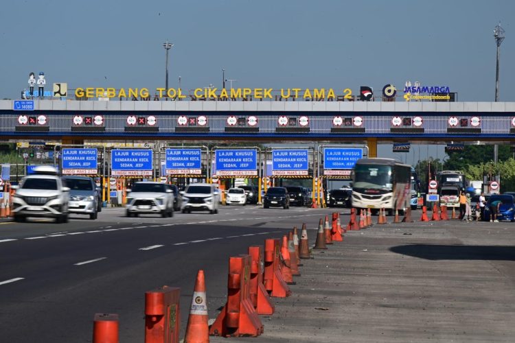 Arus mudik di gerbang tol Cikampek Utara 2 (Dok Kemenhub)