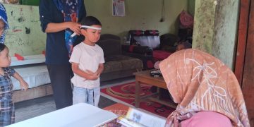 Aktivitas memantau tumbuh kembang anak di salah satu Posyandu di Lebak dalam mencegah stunting.(Def/SuaraNusantara)
